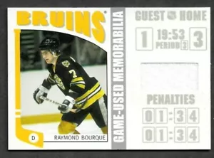 CAMISETA USADA RAYMOND BOURQUE 2004-05 ITG FRANQUICIAS EE. UU. JUEGO ESTE 1/70 - BRUINS - Imagen 1 de 2