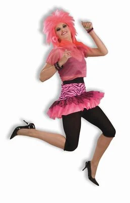 Top de malla rosa neón para mujer - Accesorio de disfraz - Máximo de los 80 - Talla única Foto 1 de 2