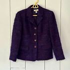 Talbots Boucle Tweed Lady Jacket Size 4P Purple