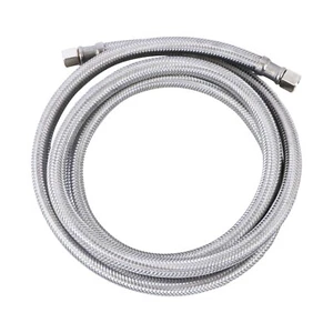 Universal Ice Maker Flexible Braided Stainless Steel Water Supply Hose - Picture 1 of 24
