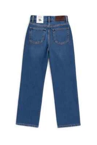 Straight Leg Mid Blue Jeans - Juniors - Picture 1 of 2