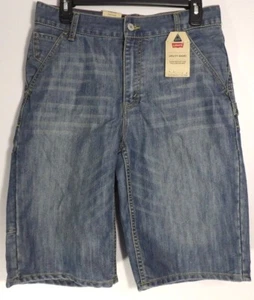 NWT Levis Boys Blue Utility Denim Shorts Size 18 Reg W29 30x12 P1107 - Picture 1 of 2