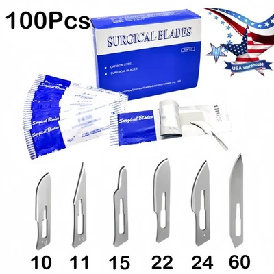 Surgical Scalpel Sterilized Blades Carbon Steel Material 10#/11#/15#/22#/24#/60# - Image 1 of 4
