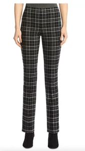 Bailey 44 Jameson Plaid Straight Leg Pant Ankle Length Black Womens 10 - Picture 1 of 17