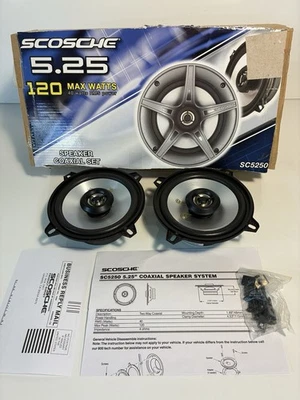 Nuevo Juego de Altavoces Coaxiales Open Box Scosche 5.25 SC5250 Foto 1 de 4
