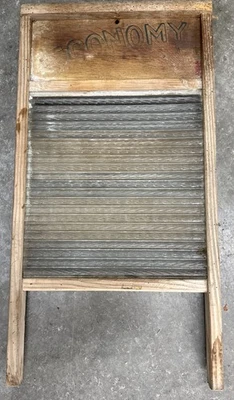 Antique Economy Glass Co WASHBOARD  24” X 12-1/2” - Image 1 of 2