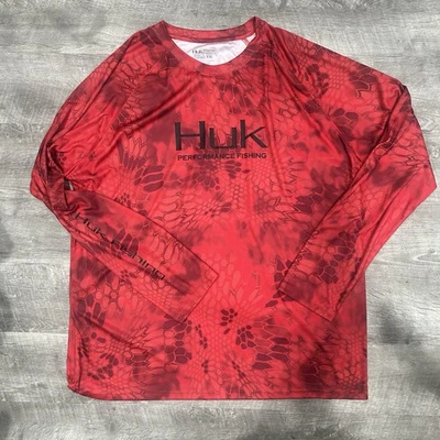 Camisa Huk Fishing Performance Pesca Kryptek Hombre Talla Diseño reptil verde M Foto 1 de 4