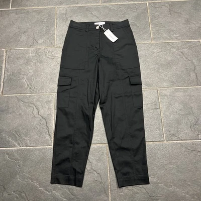 Derek Lam 10 Crosby Women's Utility Black Twill Cargo Pants Size 6 27" Ins $275 - Image 1 of 4