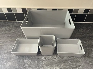 Wham Studio Plastic Grey Multipurpose Home/Office Storage Boxes - Picture 1 of 6