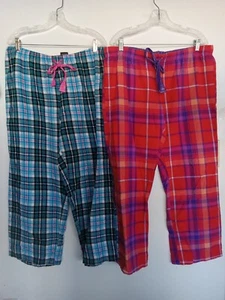 Lot of 2 pairs lounge pants. Cotton, drawstring close. See photos. Very Good - Picture 1 of 15