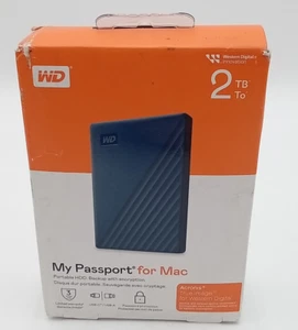 Western Digital My Passport For Mac 2TB USB-C New Sealed w/box damage - Photo 1/7