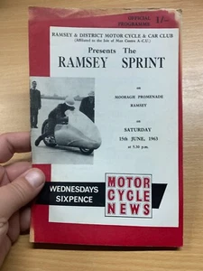 15 JUNIO 1963 LA MOTO RAMSAY SPRINT PROGRAMA OFICIAL DE RECUERDOS (LL) - Imagen 1 de 10