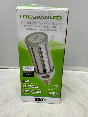 Eiko LED54WPT40KMOG-G5 ,54W 4000K 6000 Lumen E39 Base Led Cob Bulb - Image 1 of 2