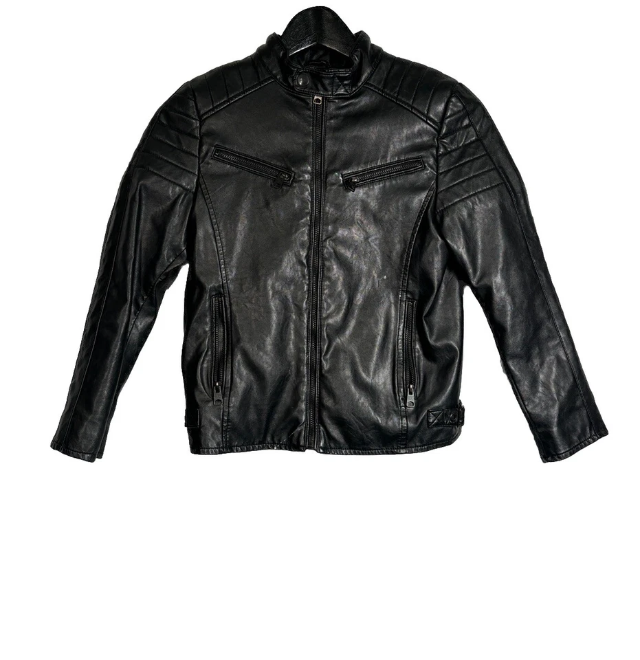 Chaqueta Moto Colección Niños Imitación Cuero Talla 8 (128cm) Color Negro Foto 1 de 4
