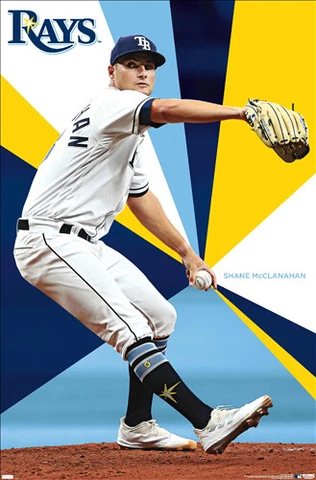Shane McClanahan SUPERSTAR Tampa Bay Rays Official MLB 22x34 Wall POSTER Cover
