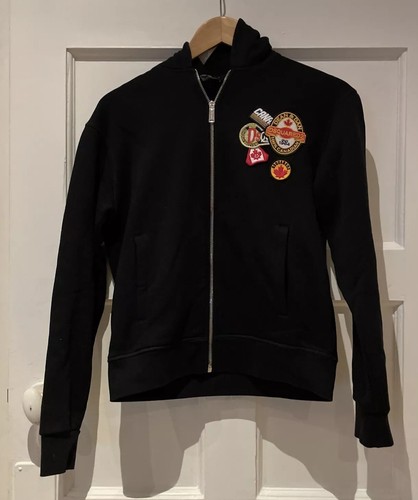 Felpa con cappuccio ragazzo Dsquared2 taglia 16 anni nera