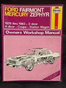 HAYNES,FORD FAIRMONT,MERCURY ZEPHYR,1978-1983,2 & 4 DOOR,COUP,STATION WAGON,USED - Picture 1 of 7