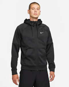 NEW!! Nike Men's Black Therma-Fit Full-Zip Hooded Training Jackets #483