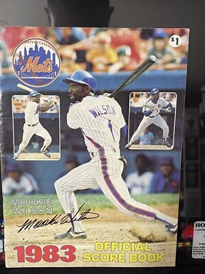 1986 New York Mets Mookie Wilson signed 1983 Program - Image 1 of 4