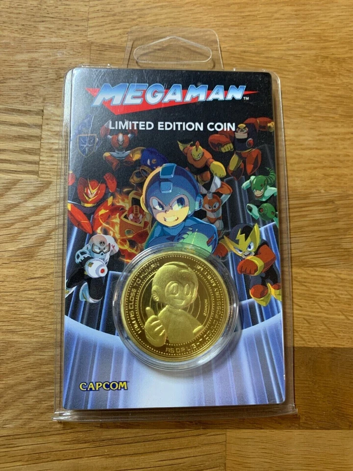 Megaman Gold Coin Rare Limited Edition Only 1000 Capcom Game Nintendo NES SNES - Image 1 of 1
