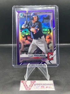2021 Bowman Chrome - TYLER FREEMAN PROSPECTS PURPLE REFRACTOR /250 #BCP-119 - Picture 1 of 3