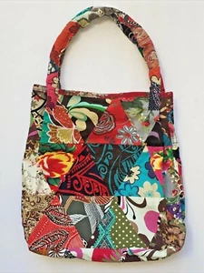 Fabric Handmade Tote Bag / Shoulder bag Quilt Patch-Work (14" x 17" x 6.5") B-67 - Picture 1 of 7