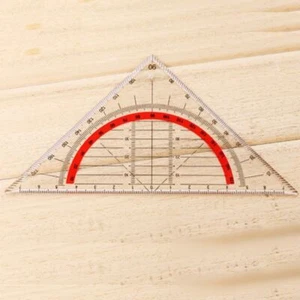 45 Degree Geometry Triangle Ruler Protractor Drawing Set New S1 V5R2 O1E9 C J2V7 - Picture 1 of 9