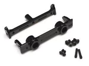 Boom Racing BR233015BK & BR233016BK Front & Rear Bumper Mounts SCX10 Black - Picture 1 of 11