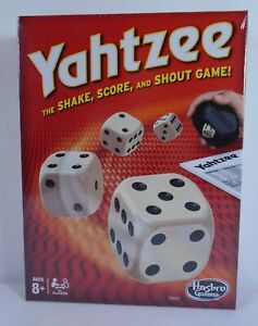 Hasbro Yahtzee Game Dice Games Clear Printing with Correct Scoring Inst