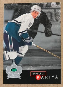 1995-96 PAUL KARIYA PARKHURST INTERNATIONAL CROWN COLLECTION INSERT #4 DUCKS