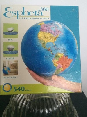 WORLD GLOBE  by Esphera 360*540 Piece 3-D Plastic Spherical Puzzle - - Image 1 of 4