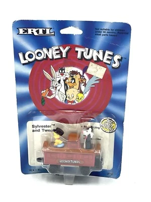 ERTL LOONEY TUNES TWEETY SYLVESTER VINTAGE 1989 WARNER BROS DIECAST NIB AG - Immagine 1 di 2