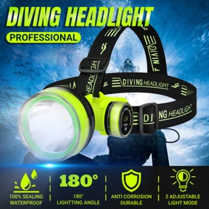 Diving Flashlight Headlight Flashlight Waterproof Led Underwater Diving Lamp - Picture 1 of 9