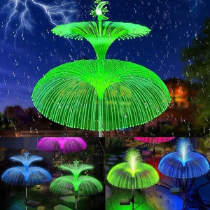 Solar Jellyfish Lights 7 Color Garden Waterproof Outdoor Yard Decor Lawn Lamp - Picture 1 of 15