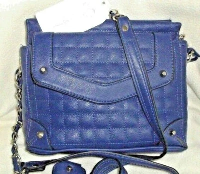 NWT Jessica Simpson Carlyle Zip Top Quilted Crossbody Royal Navy  - Image 1 of 4