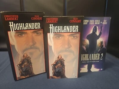 Highlander and Highlander 2 The Quickening VHS Set W/SLIPCASE  - Image 1 of 4