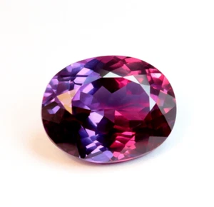 Certified 12x10 MM Grade Natural Ceylon Bi-color Sapphire Oval Loose Gemstone - Picture 1 of 6