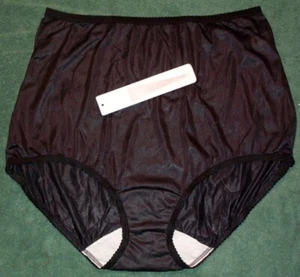 3 pares de líneas de sombra breves completas talla 8 negras 100 % nailon con entrepierna de algodón - Imagen 1 de 2