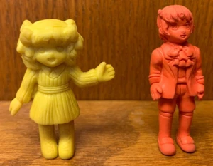 Raro CANDY CANDY Yumiko Igarashi Showa Retro Keshi Borrador 2" Figura Lote de 2 - Imagen 1 de 4