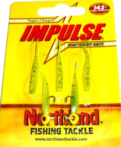 Northland Tackle Impulse Rigged Mini Smelt Jigs (Chartreuse Shad-2 Jigs/5 Tails) - Picture 1 of 1