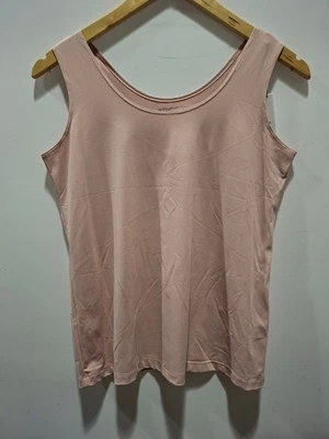 Camiseta sin mangas contemporánea tejida básica de microfibra talla L rosa humo Chico para mujer Foto 1 de 4