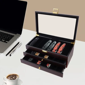 Messer Vitrine 3-lagig Schreibtisch Dolch Schneider Aufbewahrungsbox Organizer - Bild 1 von 8