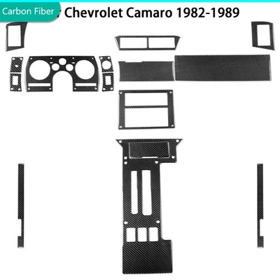 15Pcs Real Carbon Fiber Full Interior Dash Trim Kits For Chevrolet Camaro 82-89 - Image 1 of 4