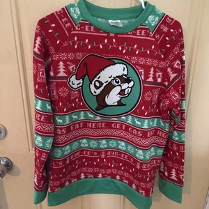 New Buc-ee's Ugly Christmas Holiday Sweater Pullover Sweatshirt Large NWOT - Picture 1 of 10