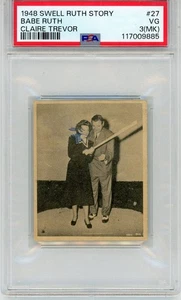 1948 Swell Ruth Story Babe Ruth And Claire Trevor PSA 3 (Mk) "Free Shipping" - Picture 1 of 2