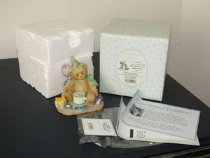 1997 Cherished Teddies 306398 You're The Frosting On Birthday Cake Bear Figurine - Picture 1 of 10