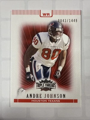 Andre Johnson 2007 Topps Triple Threads /1449 #62 NFL Texans WR Trading Card - Image 1 of 2