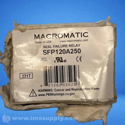 Macromatic SFP120A250 Pump Seal Failure Relay FNOB - Image 1 of 4