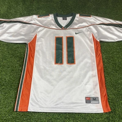 Футболка молодежная Miami Hurricanes Nike средняя No11 белая NCAA  - Изображение 1 из 4