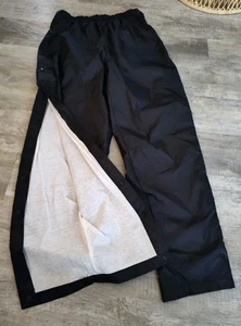 Vintage USA Olympic Pants XL Black Track Windbreaker Tear Away Lined EUC - Picture 1 of 12